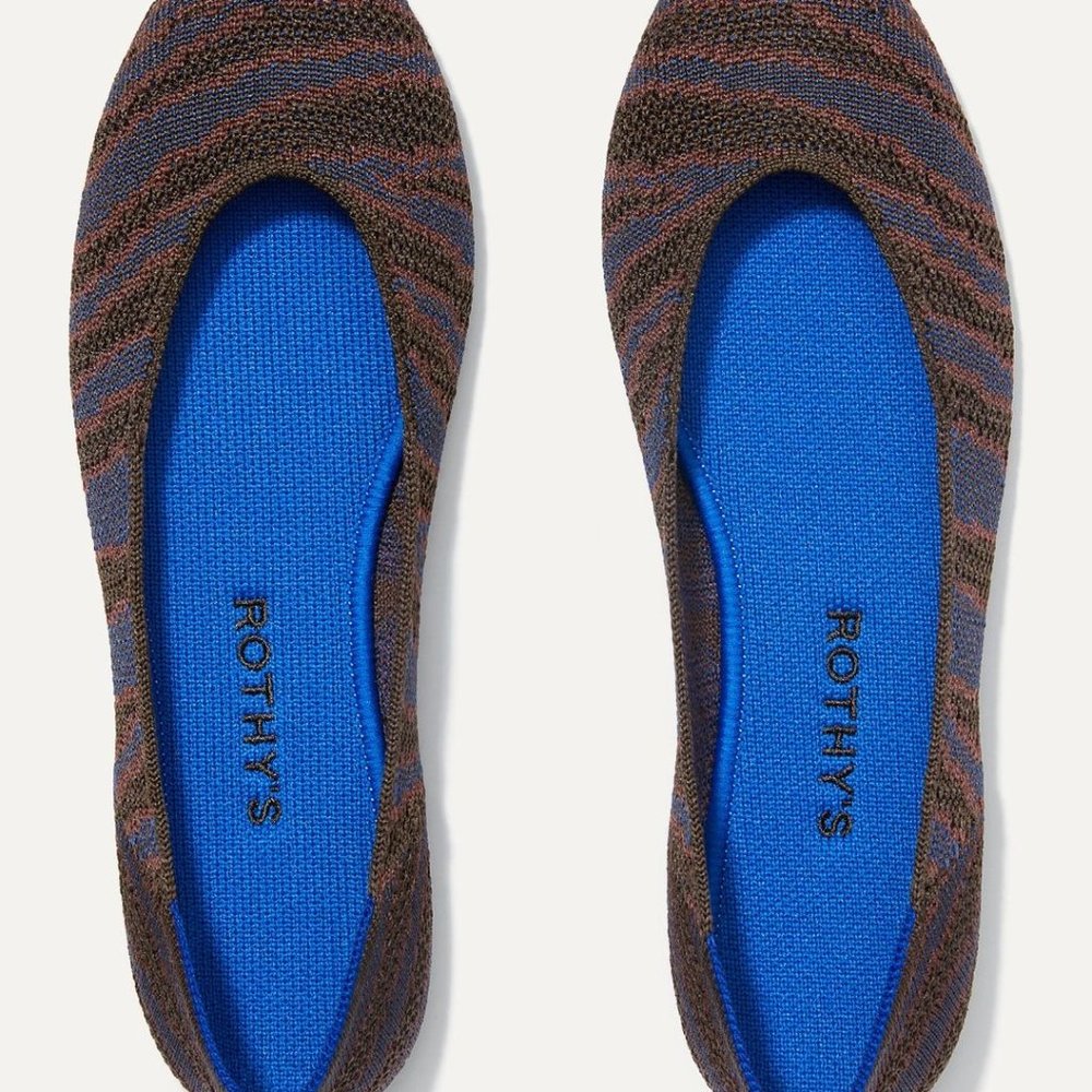 ROTHY'S Sapphire Zebra Flats NEW w/Box Size 11.5 - Picture 3 of 9